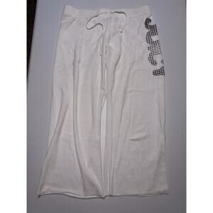 Y2K Vintage Juicy Couture Terry Cloth White Pants Girls Large